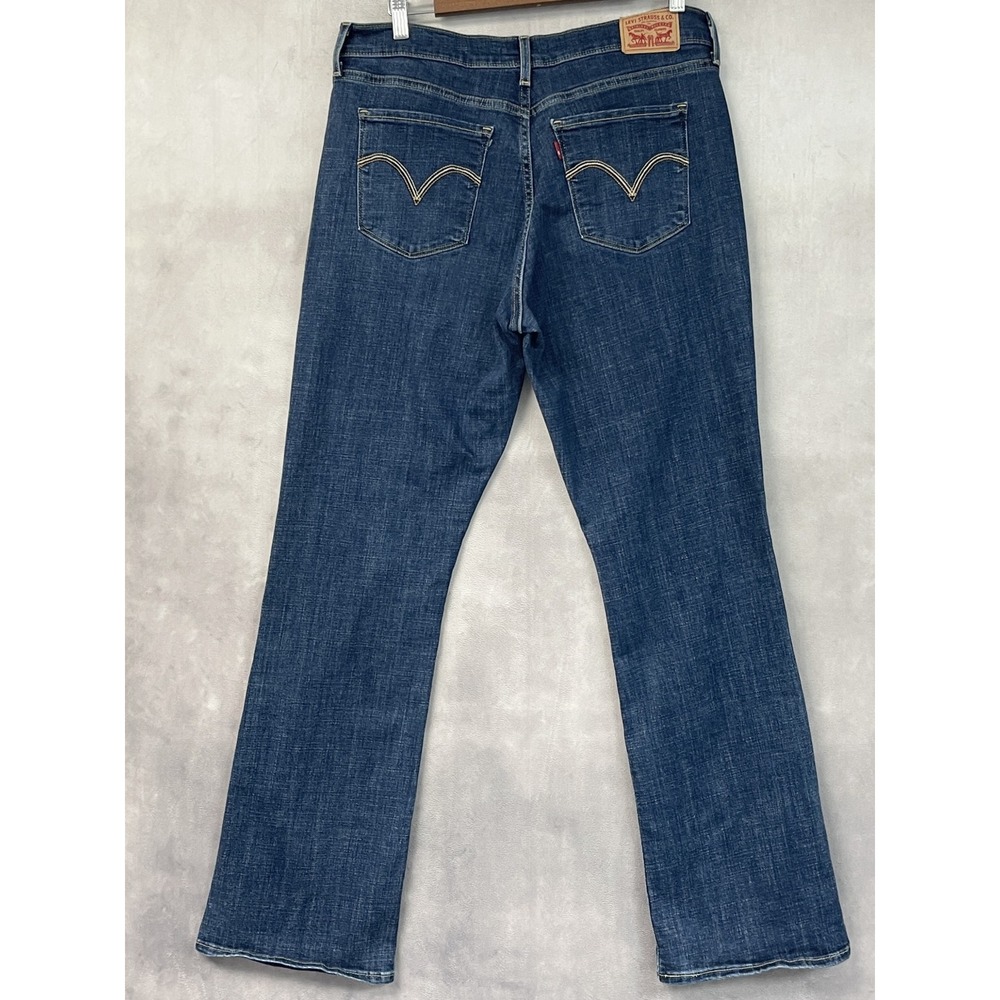 Levis Women Classic Bootcut Jeans Size 12M Stretch Western Indie Heritage Lapis